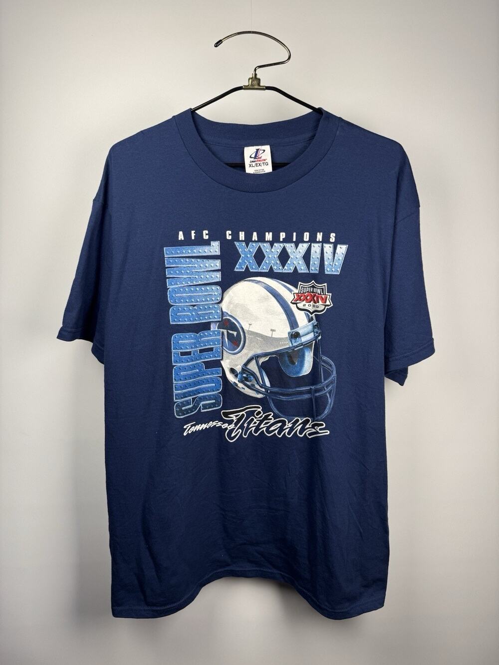 Vintage 2000 Tennessee Titans Superbowl XXXIV Shirt NFL Football XL 24x31